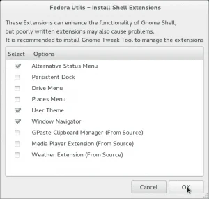 FU Install Shell Extensions - fedorafans.com FU Install Shell Extensions - fedorafans.com