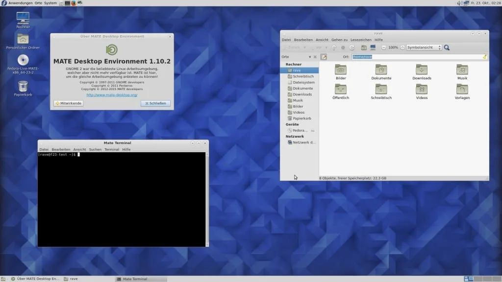 Fedora 23 Mate-Compiz