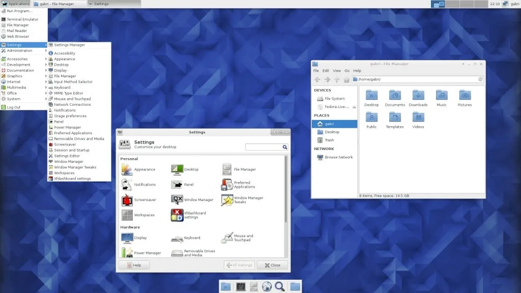 Fedora 23 XFCE